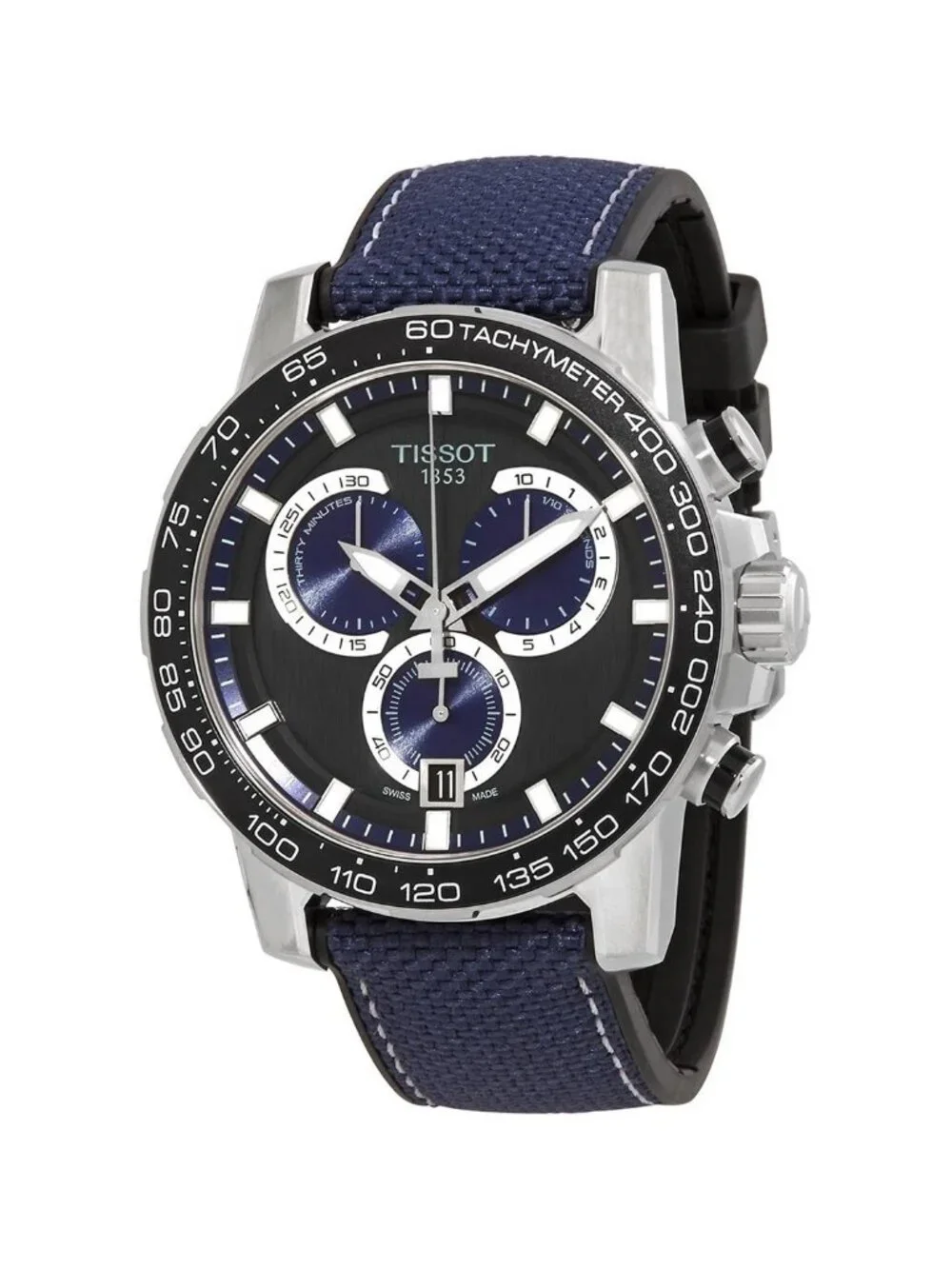 NWT Tissot Supersport Chronograph Quartz Black Dial Men's Watch
